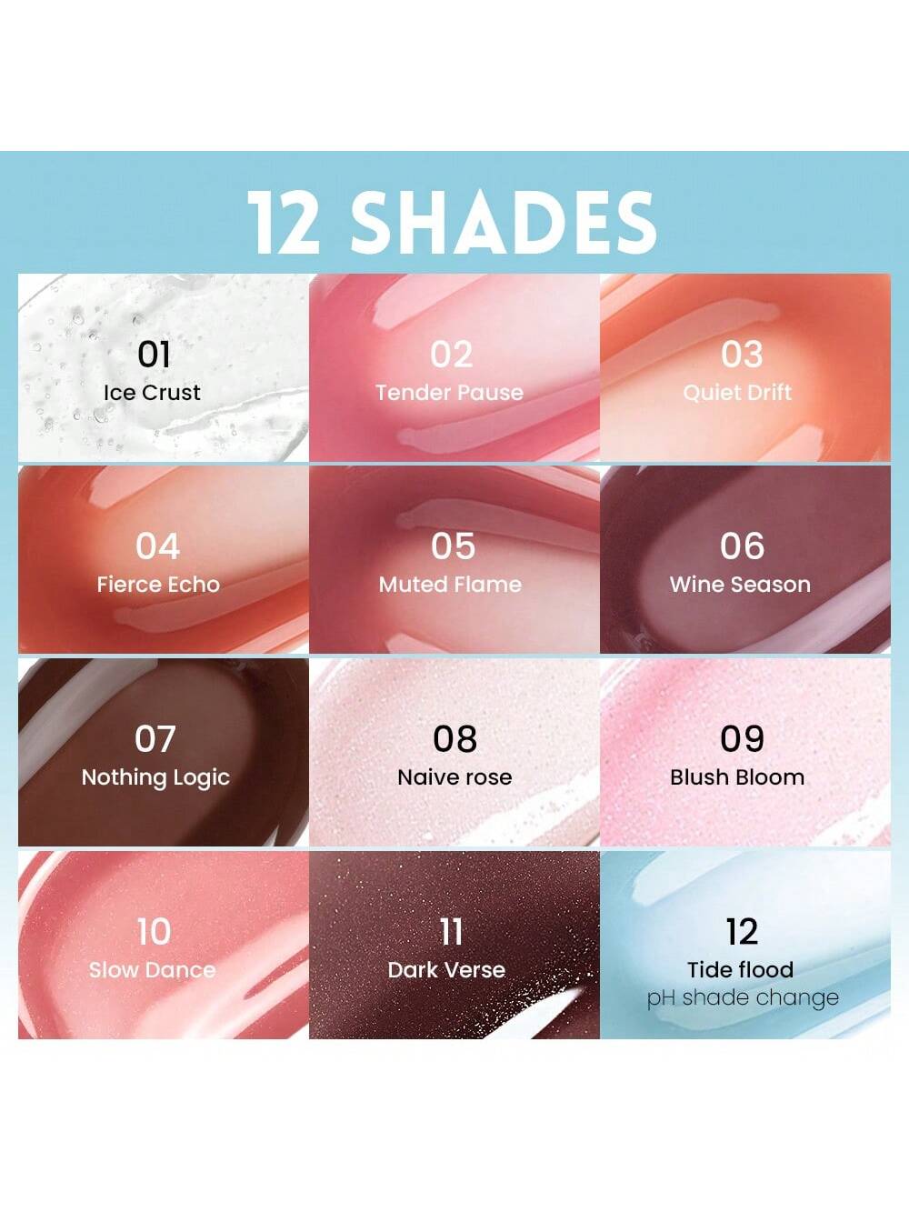 SHEIN Pudaier 1pc Non-Sticky Lip Gloss, Long-Lasting Hydration Mirror Water Gloss, Easy-Blend Application Lip Balm Suitable For Birthday Christmas Present