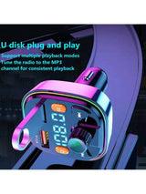 SHEIN Q5 Car Bluetooth FM Transmitter Wireless Dual USB