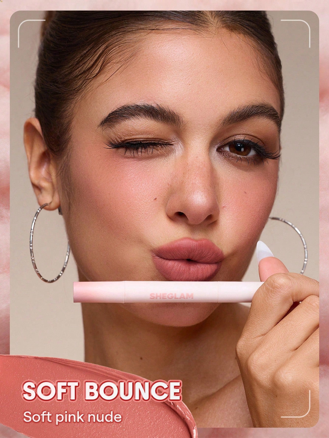 SHEIN SHEGLAM قلم تحديد الشفاه مارشميلو باف - 032 سوفت باونس