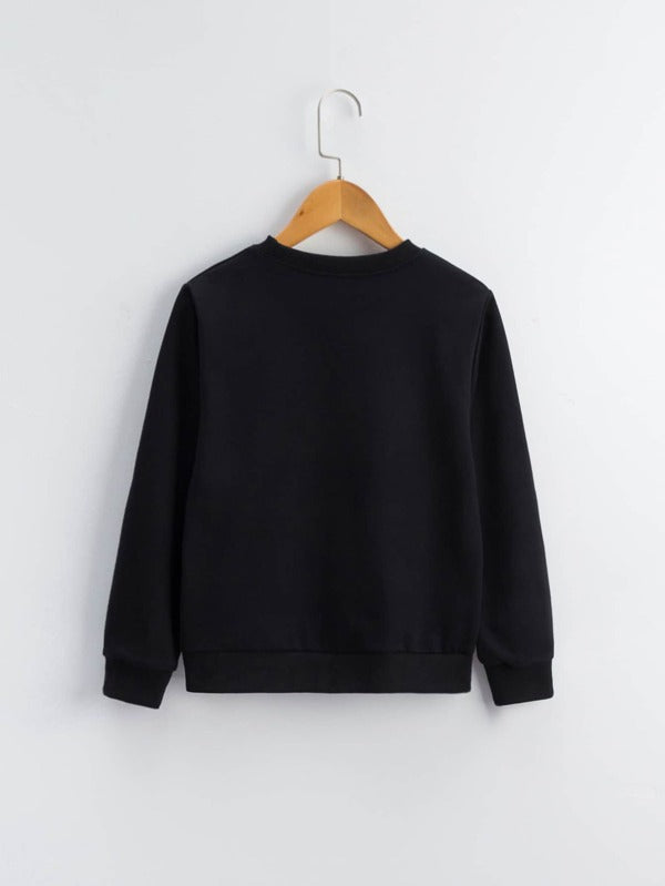 SHEIN Boys Tiger Print Sweatshirt