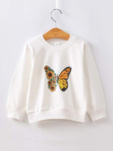 Shein Toddler Boys Butterfly & Floral Sweatshirt