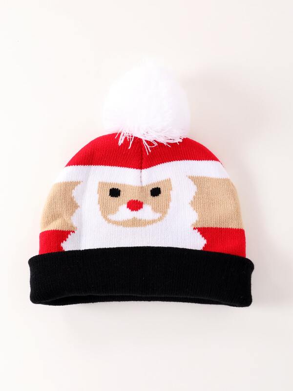 Shein Toddler Kids Christmas Pattern Beanie