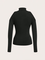 SHEIN Siren Gaze Casual Sexy Solid Color Hollow Out Long Sleeve Tight Fit Women Bodysuits
