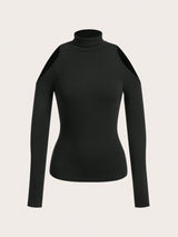 SHEIN Siren Gaze Casual Sexy Solid Color Hollow Out Long Sleeve Tight Fit Women Bodysuits