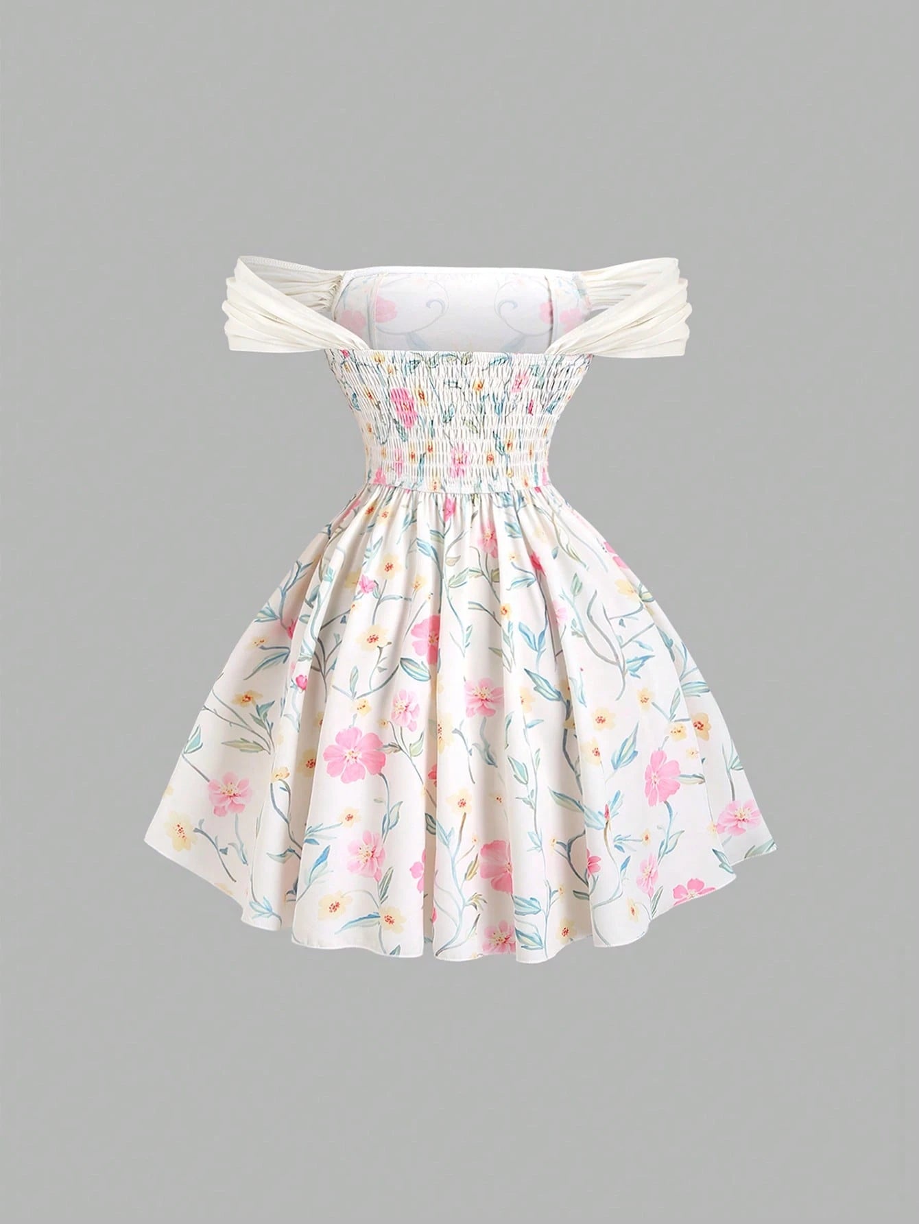 SHEIN DRESS Sweetra French Sweet Off Shoulder