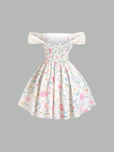 SHEIN DRESS Sweetra French Sweet Off Shoulder