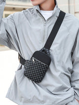 TIANDINGYU Classic Fashion Men's Pu Chest Bag Mini Coin Purse Phone