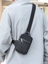 SHEIN TIANDINGYU Classic Fashion Men's Pu Chest Bag Mini Coin Purse Phone
