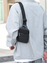 SHEIN TIANDINGYU Classic Fashion Men's Pu Chest Bag Mini Coin Purse Phone