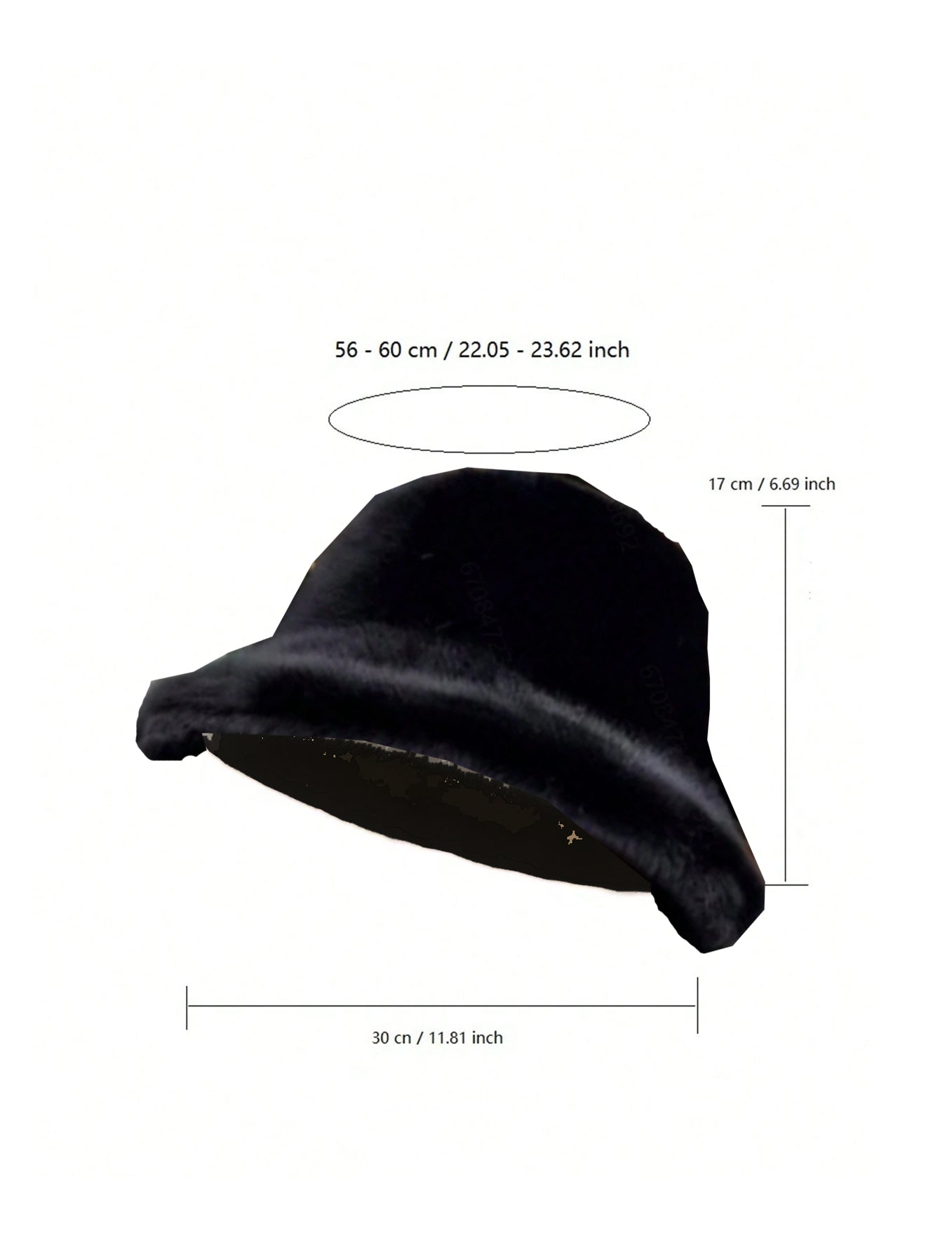 SHEIN Outdoor Casual Series, Solid Color Bucket Hat, Faux Fur Hat