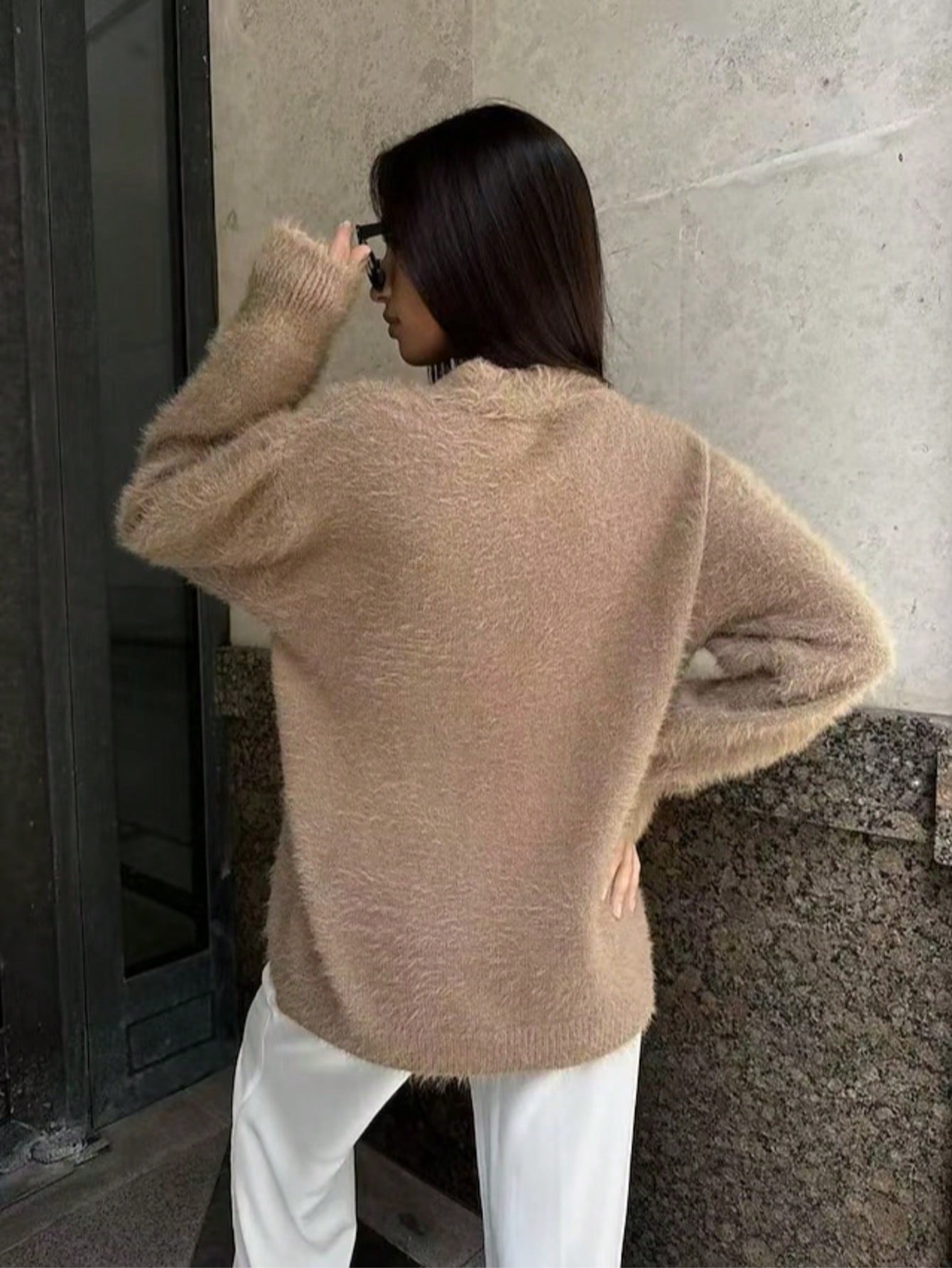 Women's Elegant Faux Mink Sweater