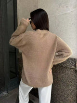 Women's Elegant Faux Mink Sweater