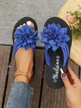 SHEIN Women's Fashionable, Comfortable And Lightweight Floral Thong Sandals, Casual Beach Slippers
