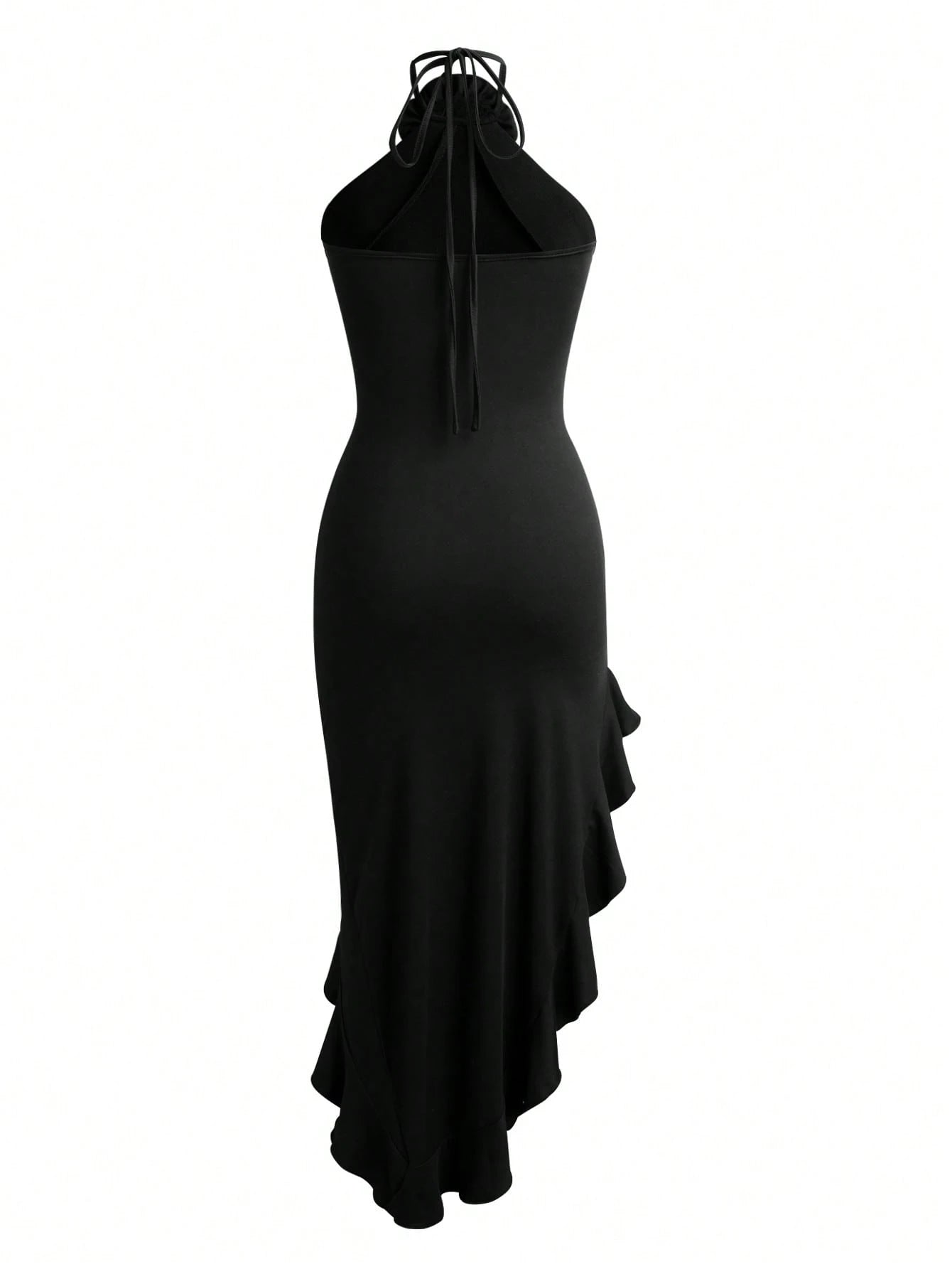 SHEIN DRESS Women's Sexy Fashion Halter Backless Split