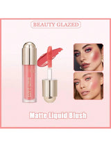 SHEIN beauty glazed Liquid Blush, Matte Finish, Long-Lasting Hydrating Makeup  105