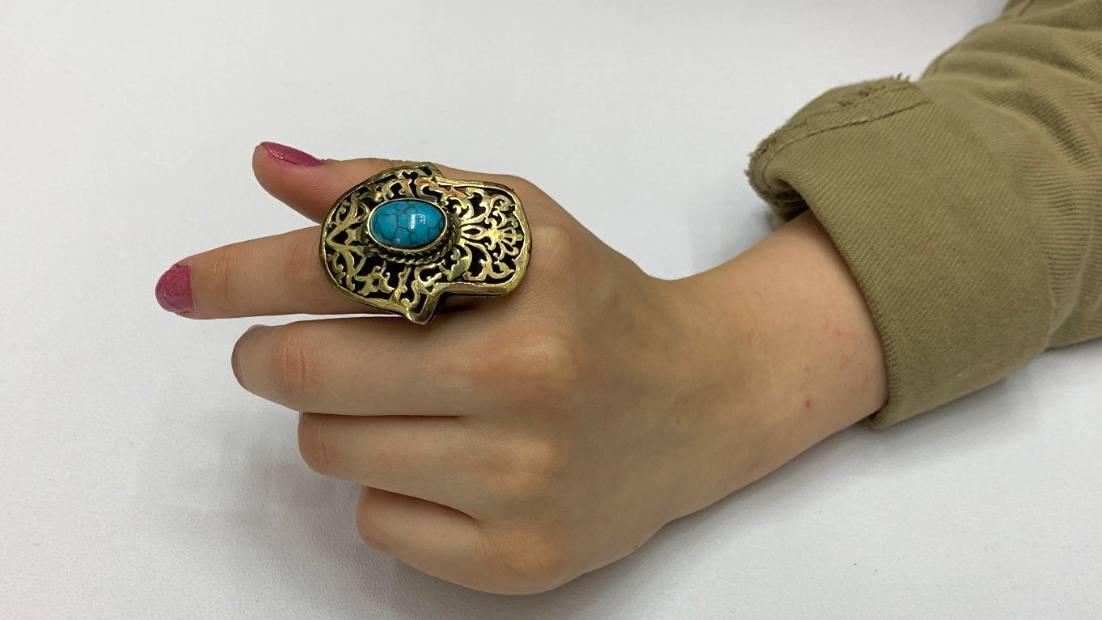 Hand shaped copper ring ACC1 - PINK SHOP EG