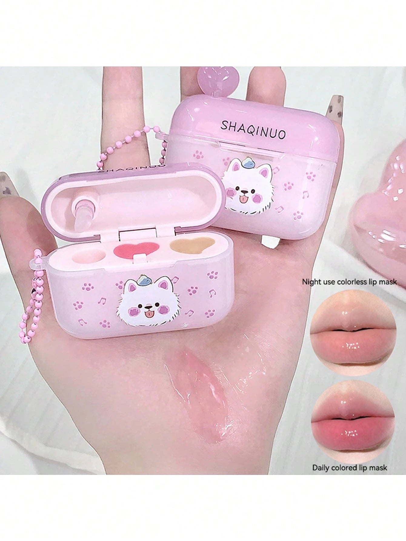SHEIN Earphone-Shaped Lip Balm - Moisturizing And Nourishing, Smooth Lip Lines