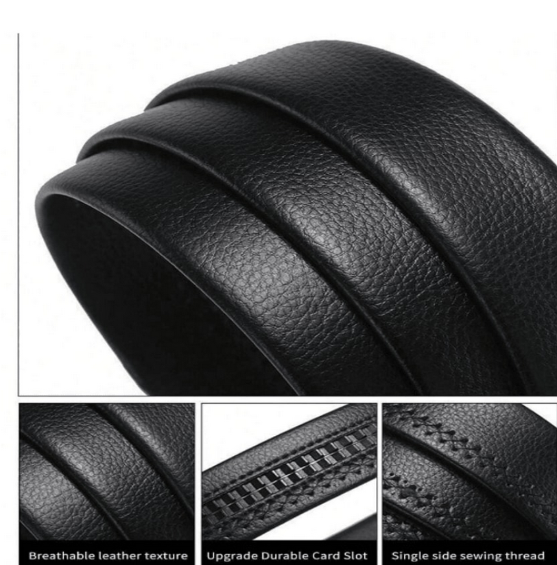 SHEIN Men's Automatic Buckle PU Leather Belt