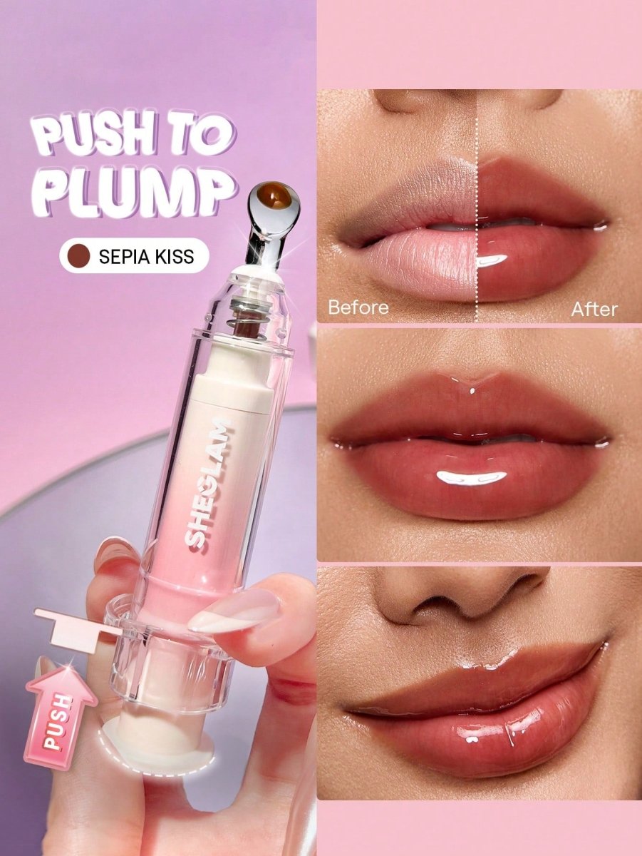 SHEGLAM Booster Shine Plumping Lip Gloss - Speia Kiss Lip Combo - PINK SHOP EG