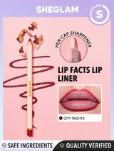 SHEGLAM Lip Facts Lip Liner - City Nights ممنوع الفتح H2 - PINK SHOP EG