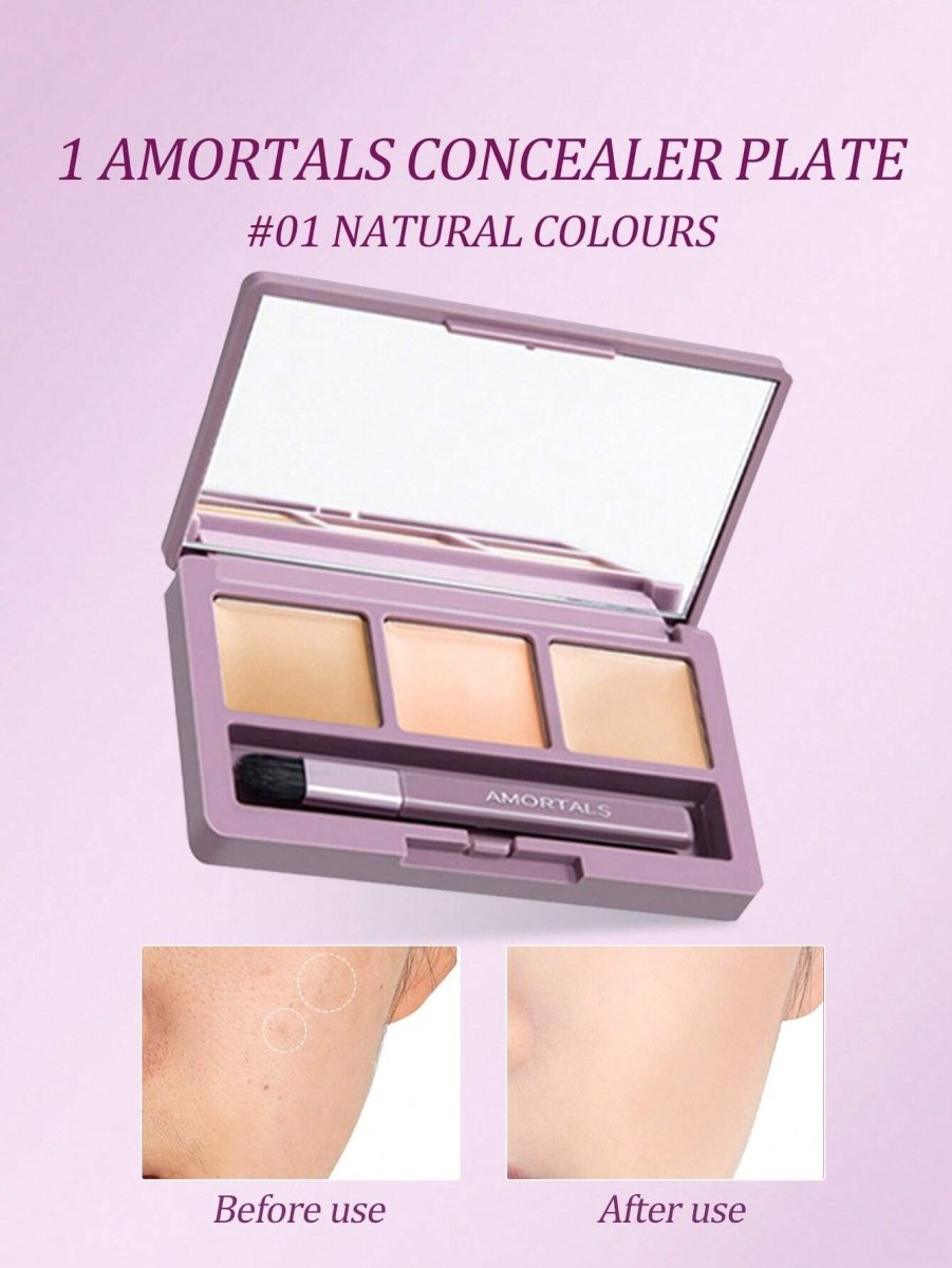 SHEIN 01 Elm Grape Three Colors Concealer Palette ممنوع الفتح H5 - PINK SHOP EG