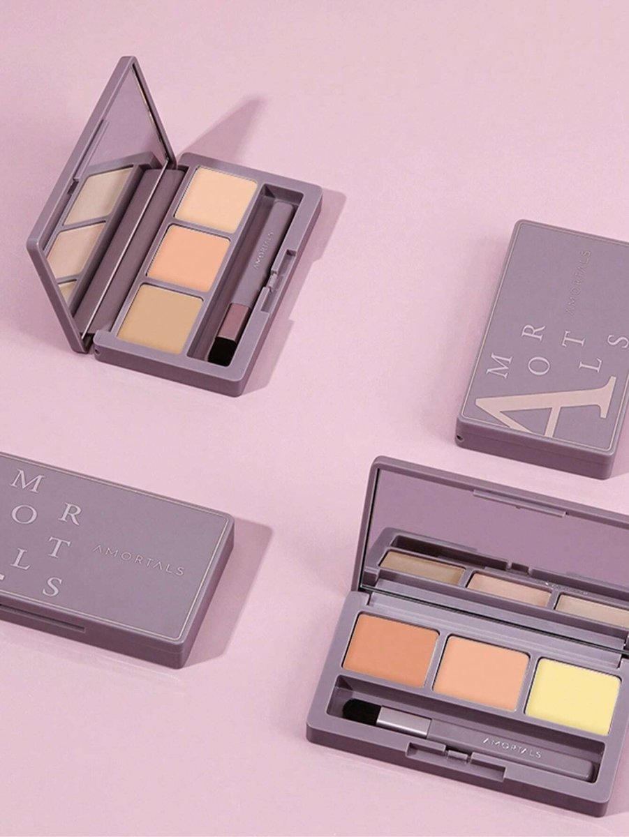 SHEIN 01 Elm Grape Three Colors Concealer Palette ممنوع الفتح H5 - PINK SHOP EG