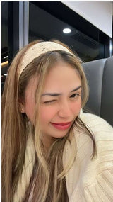 SHEIN 1pc Floral Hollow Knitted Headband,Bandana - PINK SHOP EG