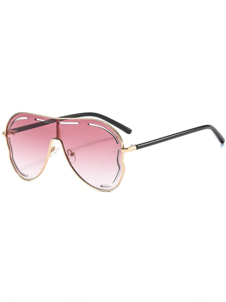 SHEIN 1pc Metal Fashion Glasses Butterfly Shaped I3 - PINK SHOP EG