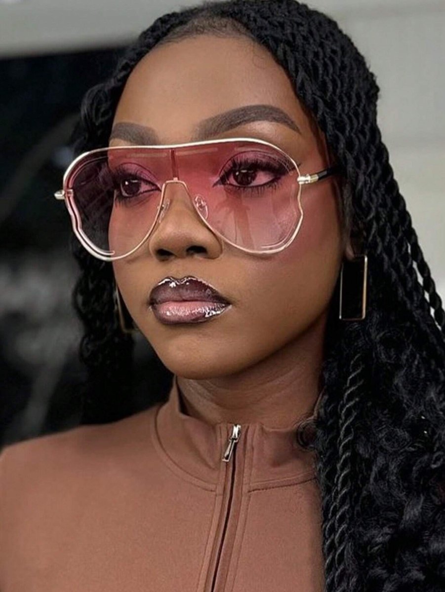 SHEIN 1pc Metal Fashion Glasses Butterfly Shaped I3 - PINK SHOP EG