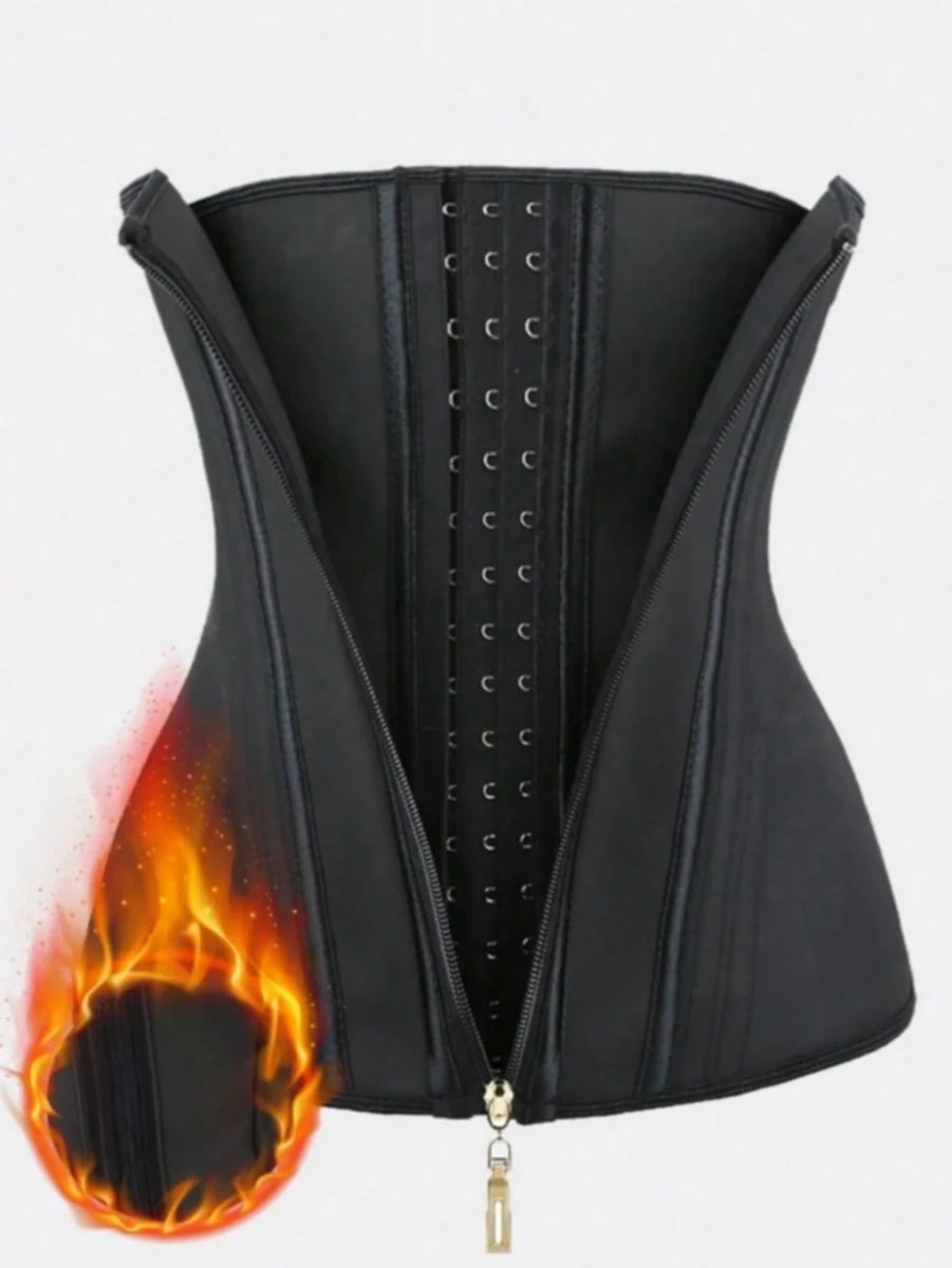 SHEIN 1pc Seamless Fitness Waist Trainer - Black Sports Waist Belt, Breathable Mesh Fabric - PINK SHOP EG