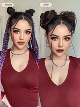 SHEIN 2pcs Curly Synthetic Hair Bun I2 - PINK SHOP EG