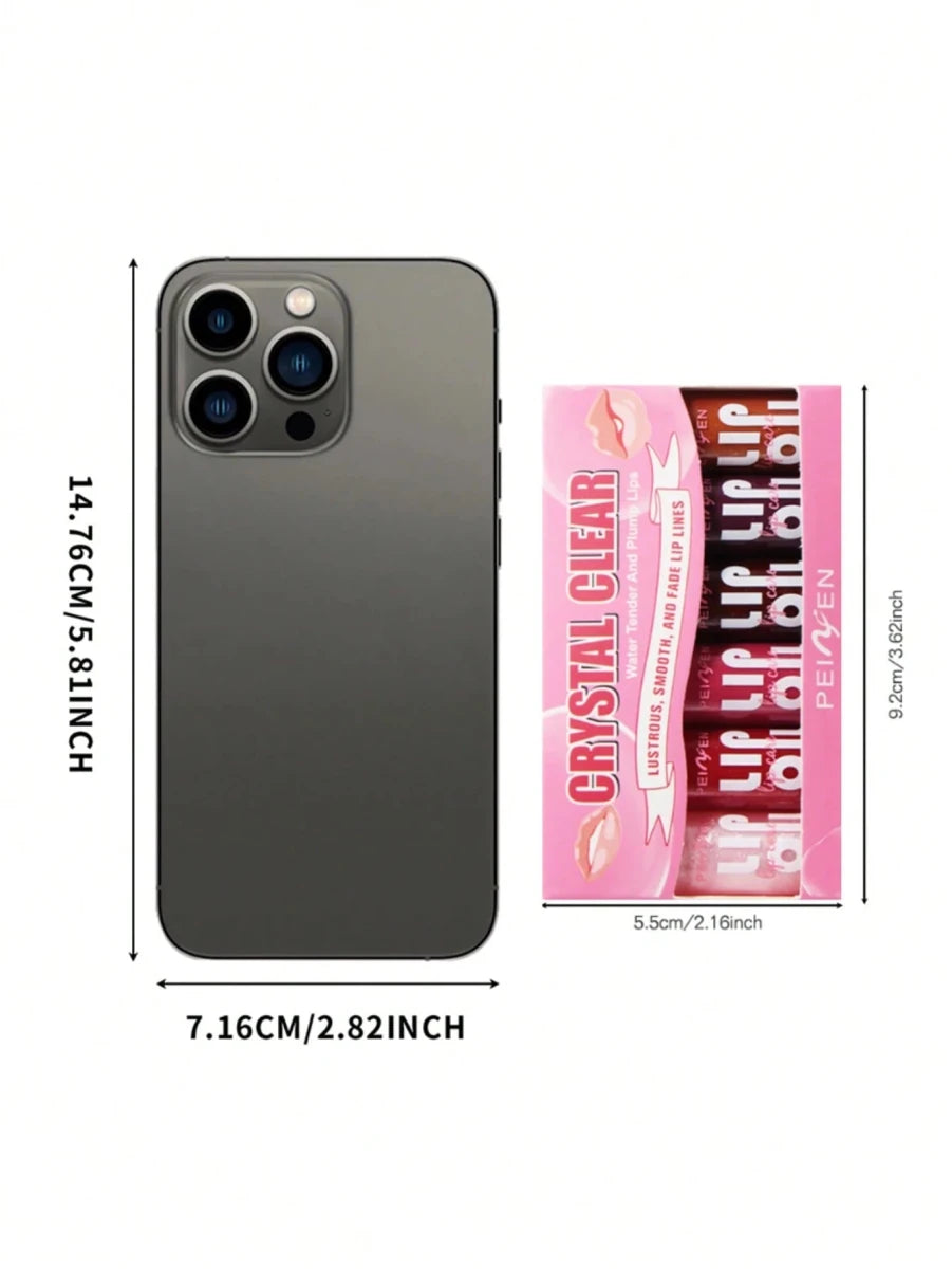 SHEIN 6 - Piece Hydrating Lip Oil Gloss Set – Plumping, Nourishing Lip - PINK SHOP EG