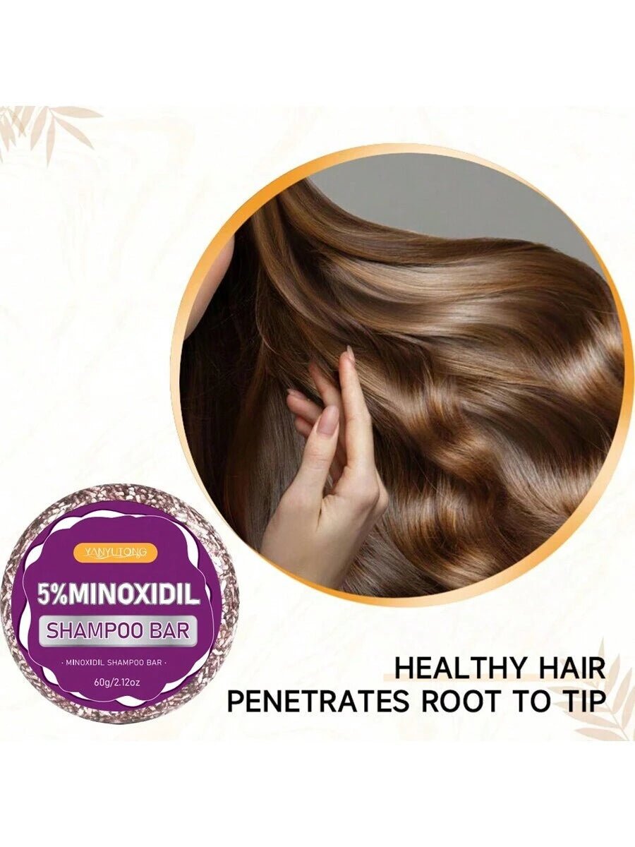 SHEIN 60g 5% Minoxidil Shampoo Bar Deep Cleansing Of Hair ممنوع الفتح H2 - PINK SHOP EG