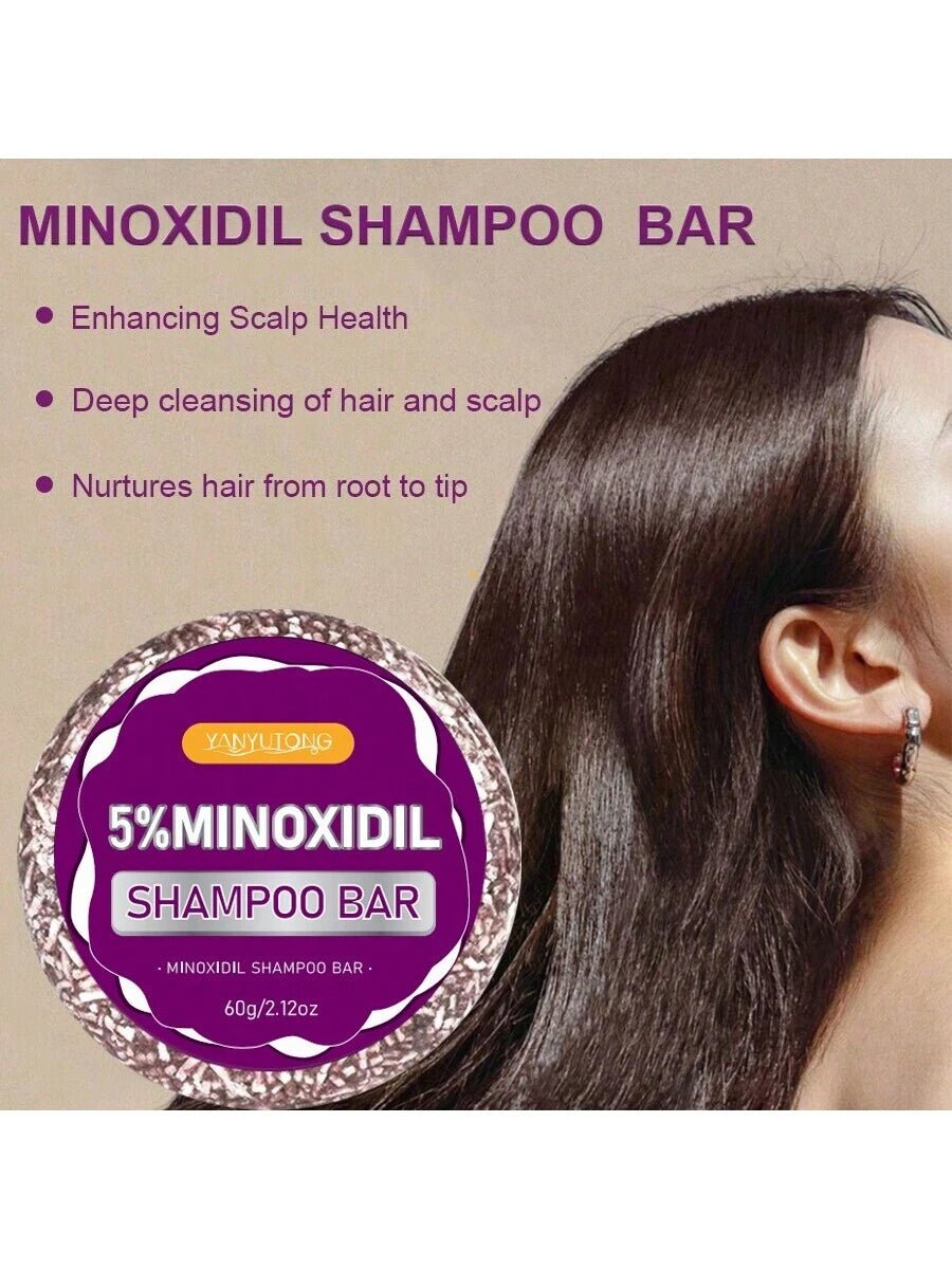 SHEIN 60g 5% Minoxidil Shampoo Bar Deep Cleansing Of Hair ممنوع الفتح H2 - PINK SHOP EG