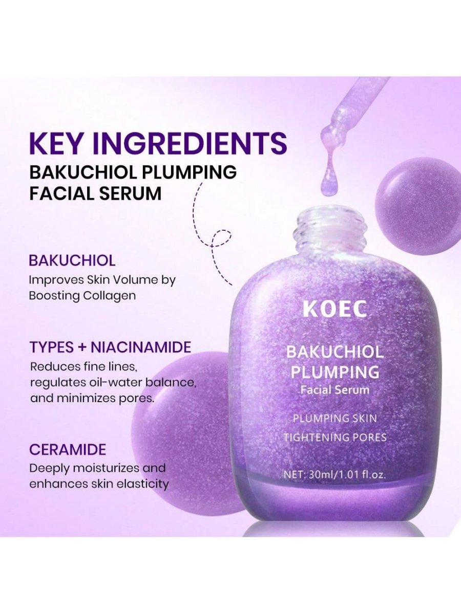 SHEIN Bakuchiol Plumping Facial Serum, Pore Minimize - PINK SHOP EG