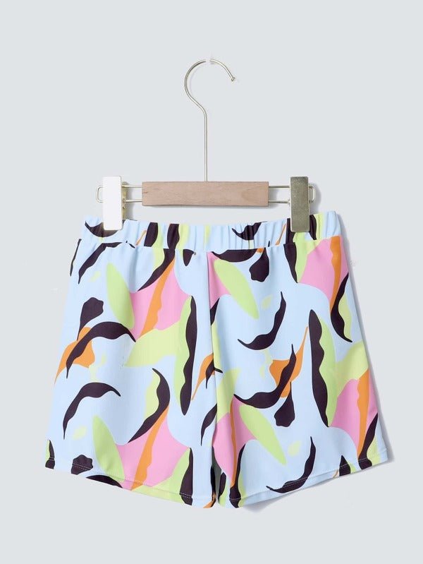 SHEIN Boys Allover Graphic Swim Shorts E5 - PINK SHOP EG