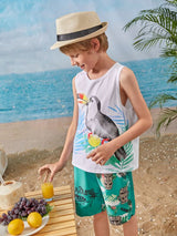 SHEIN Boys Animal Print Tank Top K3B - PINK SHOP EG