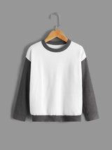 Shein Boys Color Block Drop Shoulder Sweater K4C - PINK SHOP EG