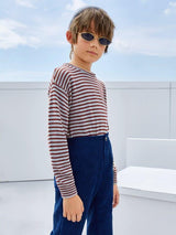 SHEIN Boys Drop Shoulder Striped Sweater F1B - PINK SHOP EG