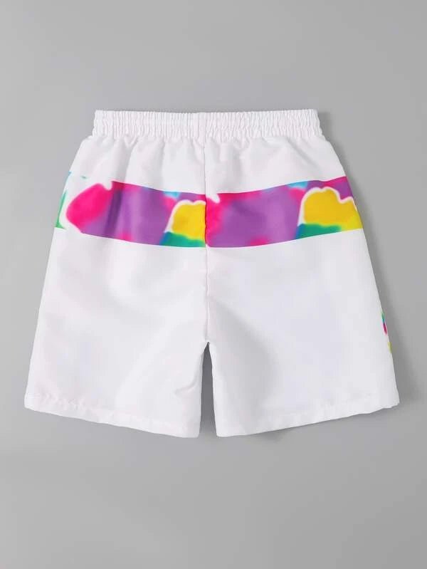 SHEIN Boys Gamepad & Letter Graphic Drawstring E4 - PINK SHOP EG