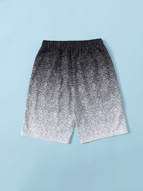 SHEIN Boys Graphic Print Ombre Shorts F1C - PINK SHOP EG