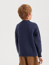 SHEIN Boys Mock Neck Drop Shoulder Solid Sweater K1A - PINK SHOP EG