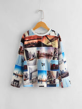 SHEIN Boys Picture Print Tee F1B - PINK SHOP EG