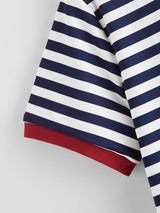 SHEIN Boys Pocket Patched Striped Ringer Tee K5B - PINK SHOP EG