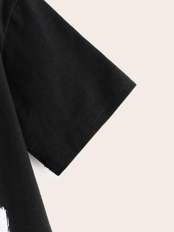 SHEIN Boys Slogan Graphic Top K6B - PINK SHOP EG