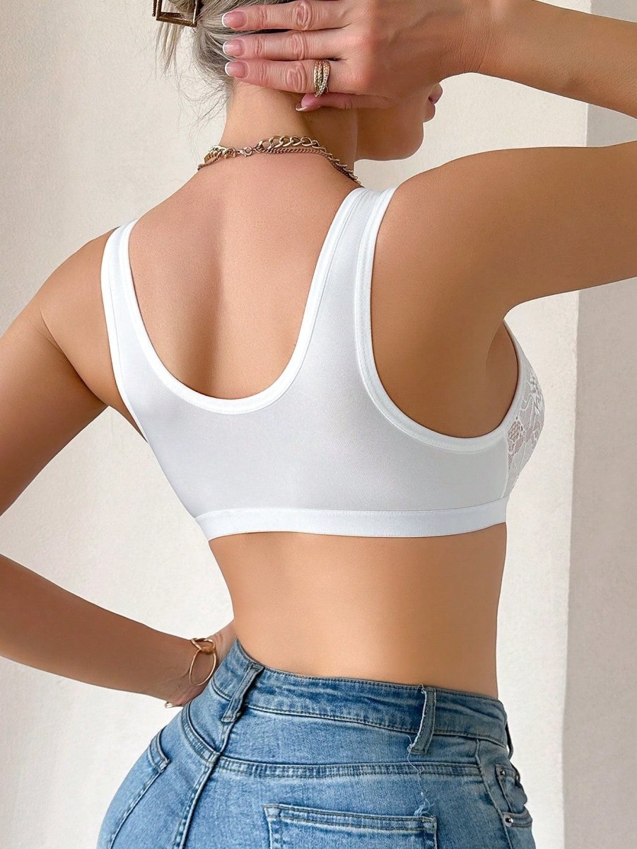 SHEIN BRA Women's Lace & Non - Wired Front Closure A2A - PINK SHOP EG