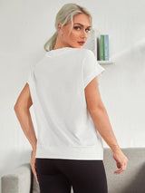 SHEIN Contrast Mesh Drawstring Sports Tee A3A - PINK SHOP EG