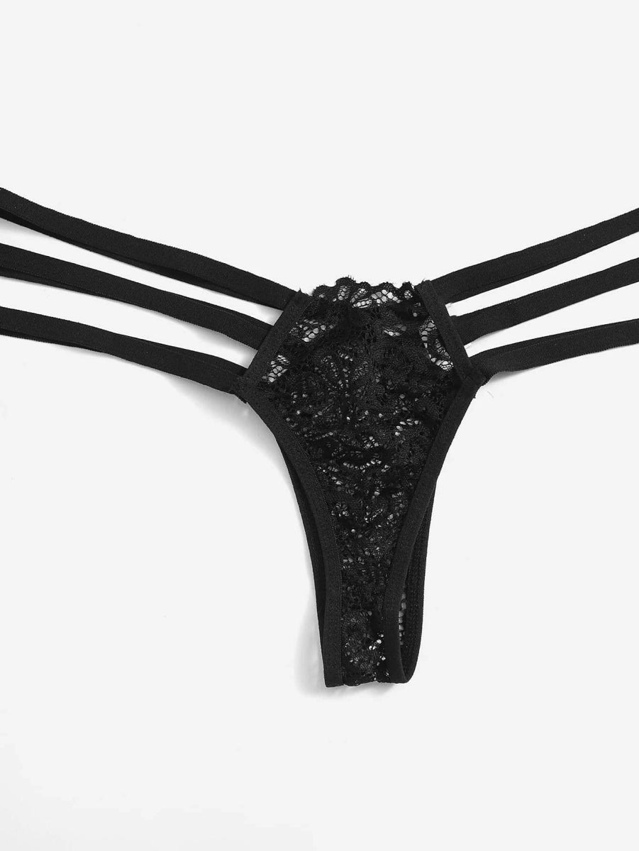 SHEIN Criss Cross Ladder Cut - Out Lingerie Set G2 - PINK SHOP EG