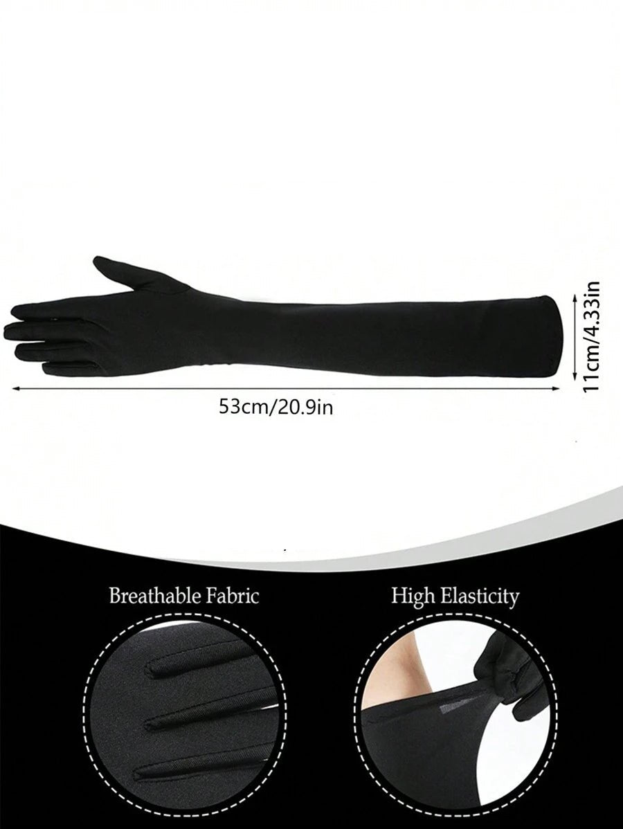 SHEIN D EXCEED 1 Pair Vintage Opera Gloves G1 - PINK SHOP EG