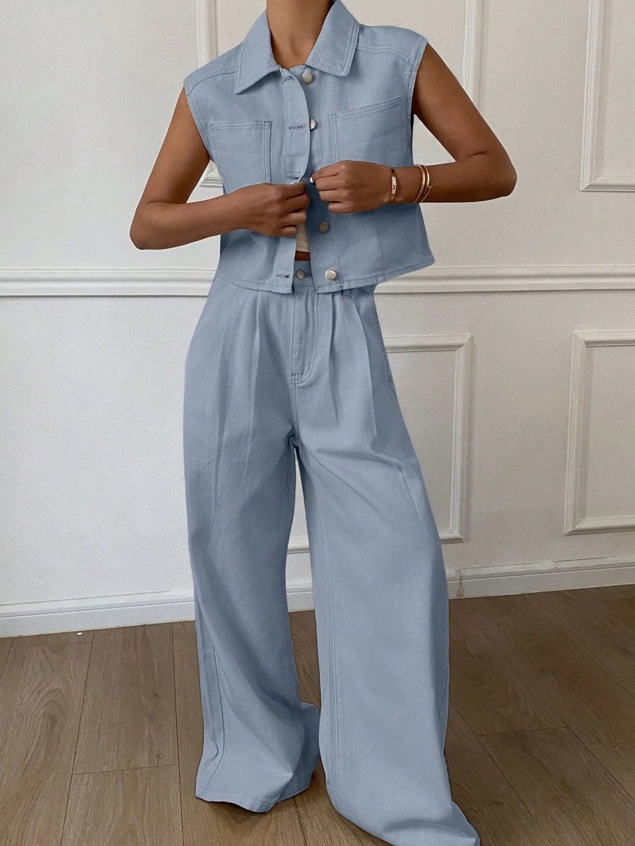 SHEIN DAZY Women Denim Two Pieces Outfits - PINK SHOP EG